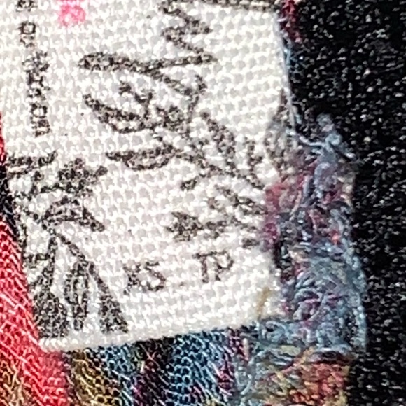 Free People “Marsha” Slip Dress W/ Black Lace & Multi-Color Floral Pattern - Picture 7 of 7